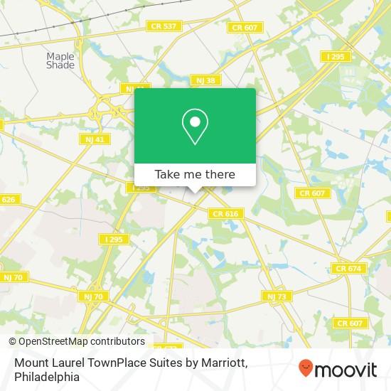 Mapa de Mount Laurel TownPlace Suites by Marriott