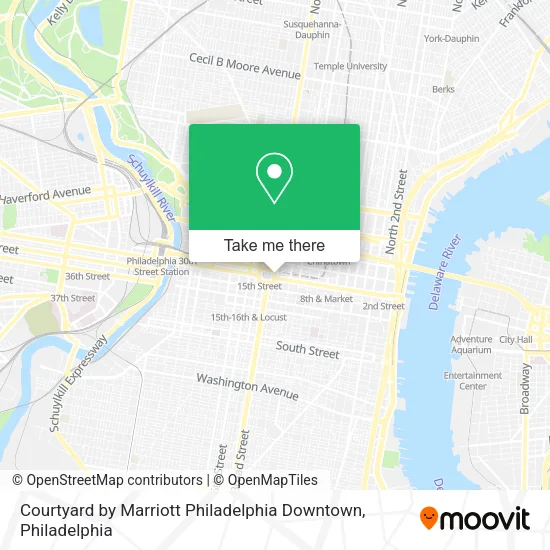 Mapa de Courtyard by Marriott Philadelphia Downtown