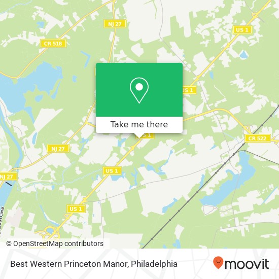 Best Western Princeton Manor map