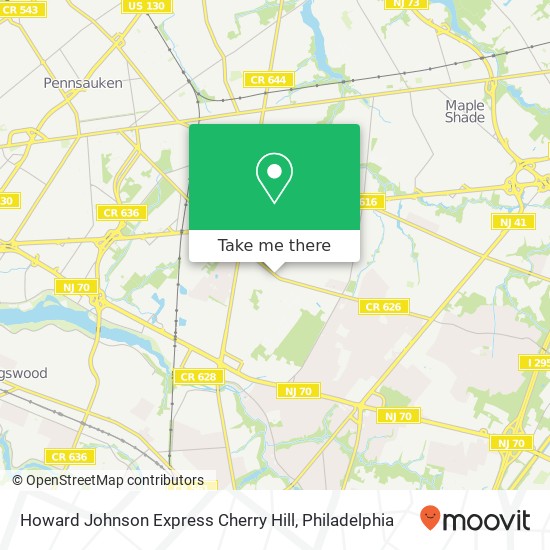 Mapa de Howard Johnson Express Cherry Hill