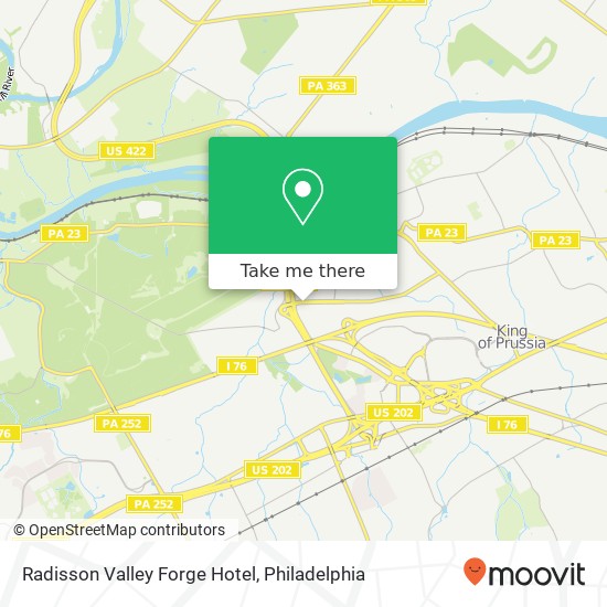 Radisson Valley Forge Hotel map