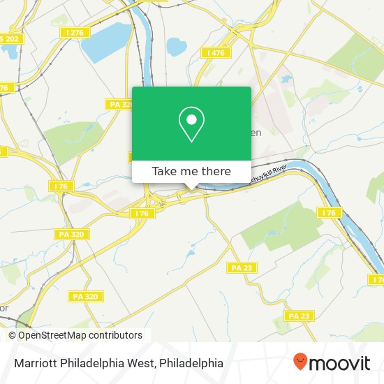 Marriott Philadelphia West map