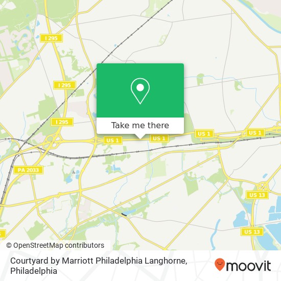 Mapa de Courtyard by Marriott Philadelphia Langhorne