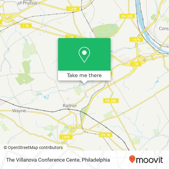 The Villanova Conference Cente map