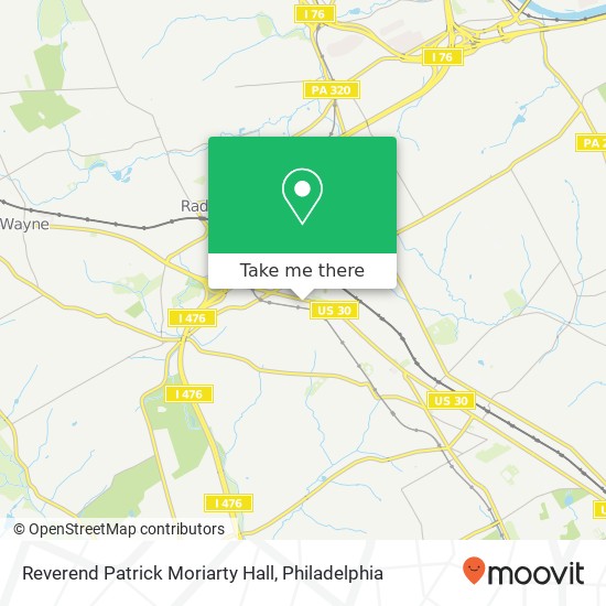 Reverend Patrick Moriarty Hall map