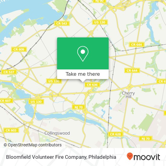 Mapa de Bloomfield Volunteer Fire Company