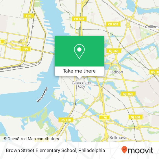 Brown Street Elementary School map