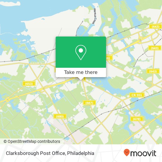 Mapa de Clarksborough Post Office