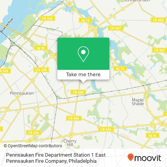Pennsauken Fire Department Station 1 East Pennsauken Fire Company map
