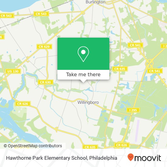 Hawthorne Park Elementary School map