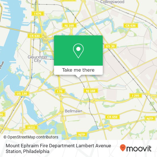 Mapa de Mount Ephraim Fire Department Lambert Avenue Station