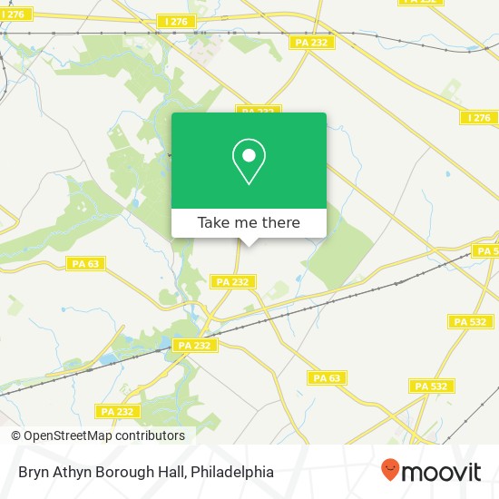 Mapa de Bryn Athyn Borough Hall