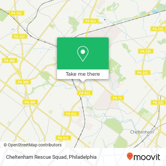 Cheltenham Rescue Squad map