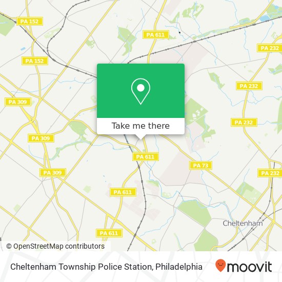 Cheltenham Township Police Station map