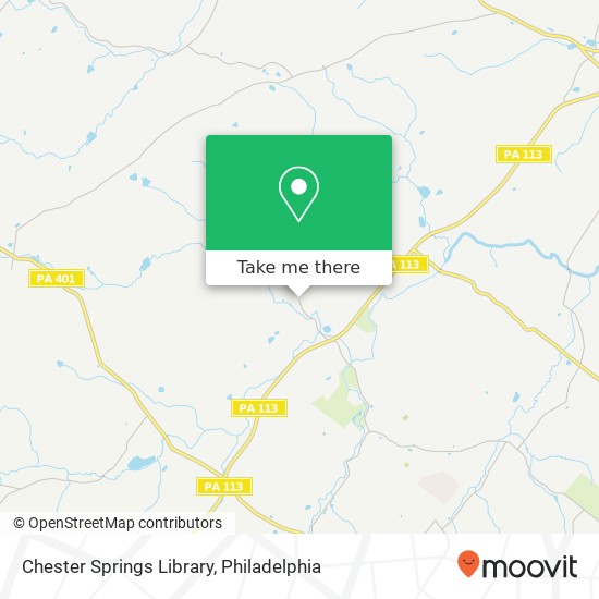 Chester Springs Library map