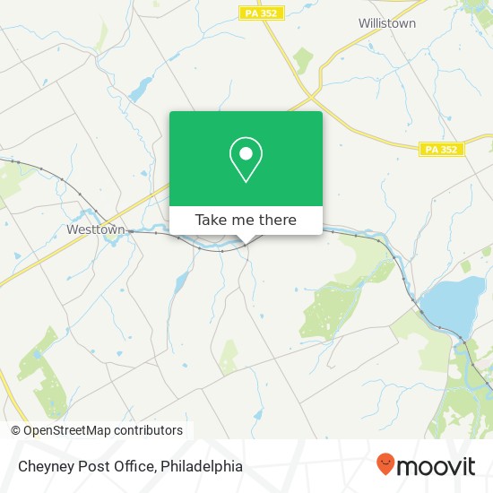 Cheyney Post Office map