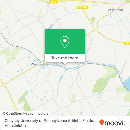 Mapa de Cheyney University of Pennsylvania Athletic Fields