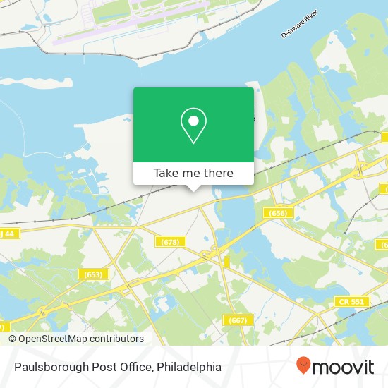 Mapa de Paulsborough Post Office