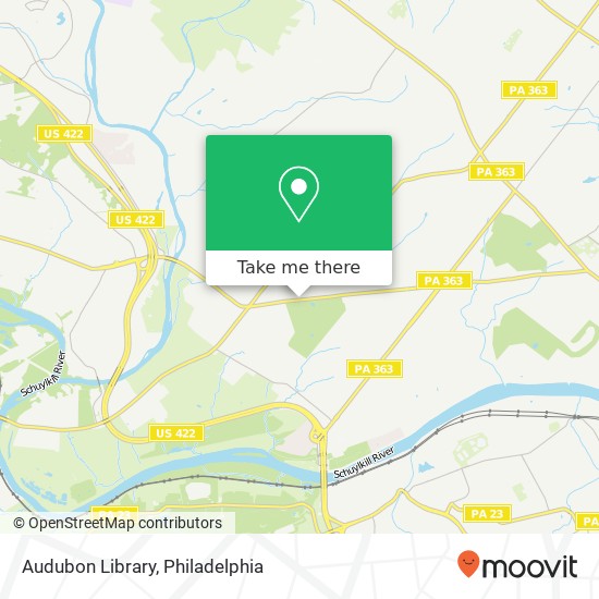 Audubon Library map