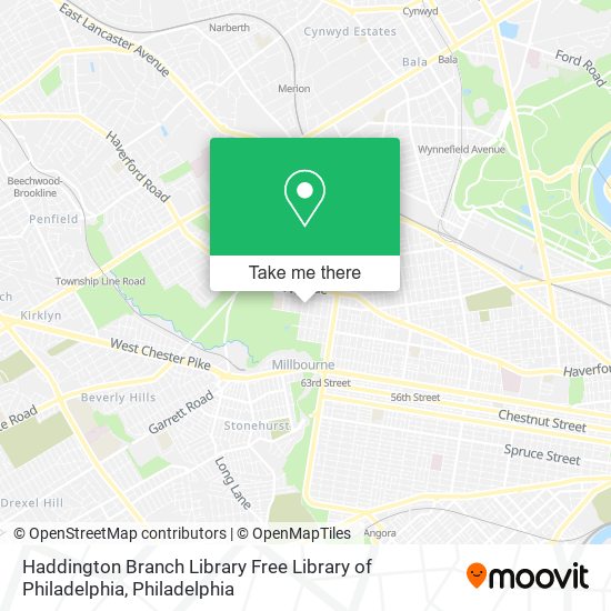 Mapa de Haddington Branch Library Free Library of Philadelphia