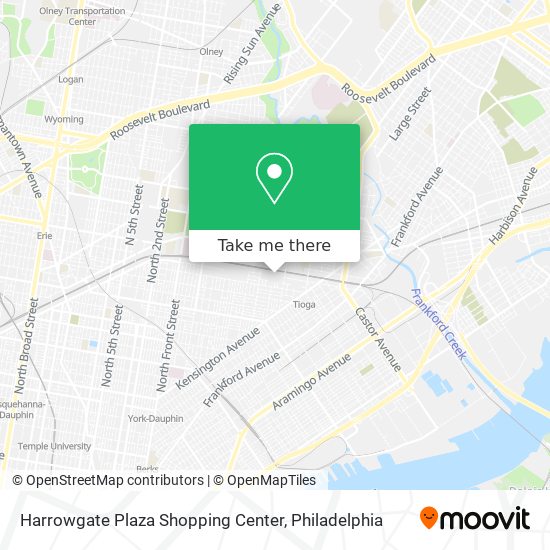 Harrowgate Plaza Shopping Center map