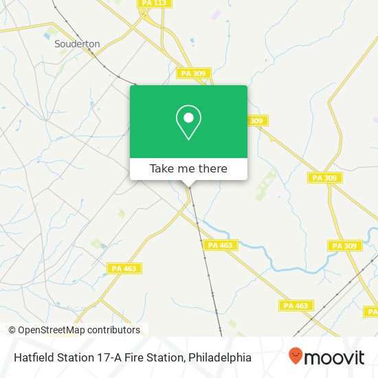 Hatfield Station 17-A Fire Station map