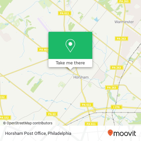 Horsham Post Office map