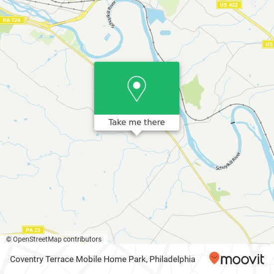 Mapa de Coventry Terrace Mobile Home Park