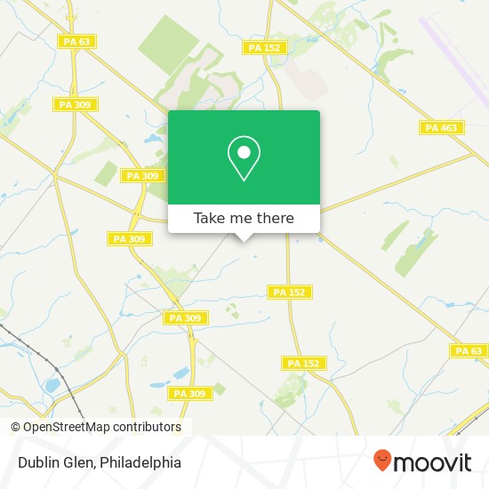 Mapa de Dublin Glen