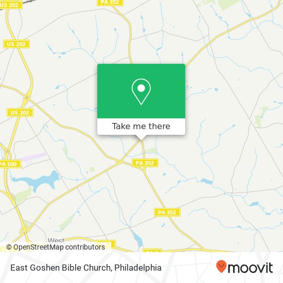 East Goshen Bible Church map