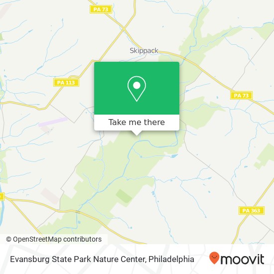 Mapa de Evansburg State Park Nature Center