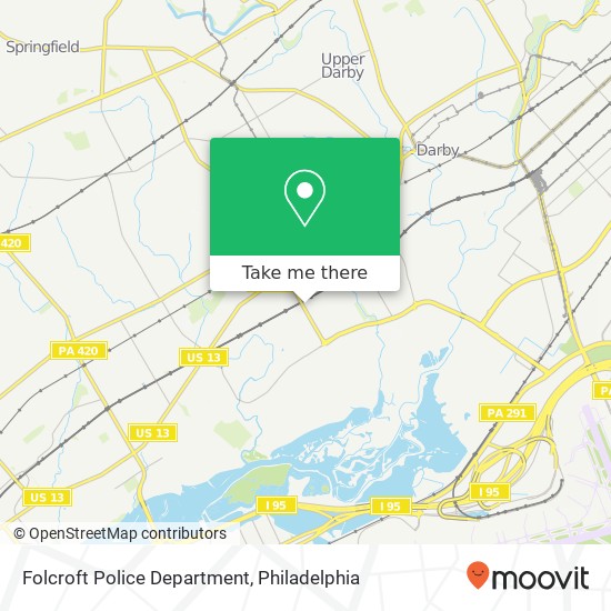 Folcroft Police Department map