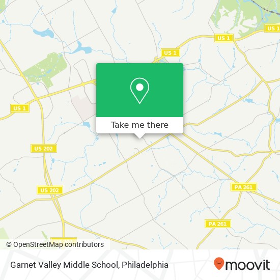 Garnet Valley Middle School map