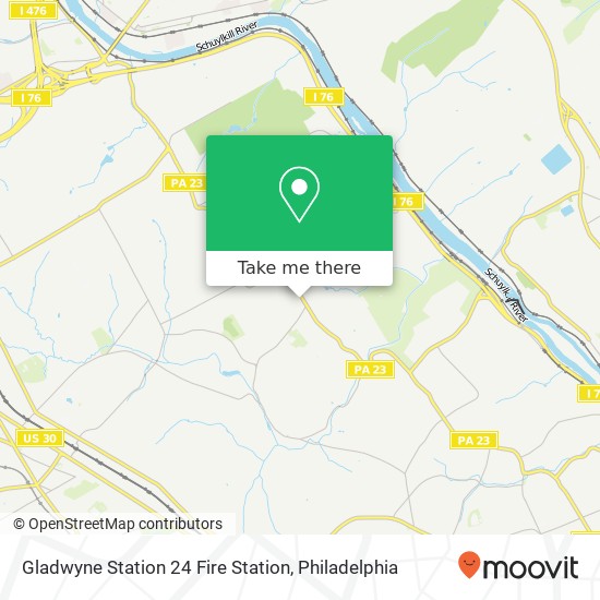 Mapa de Gladwyne Station 24 Fire Station