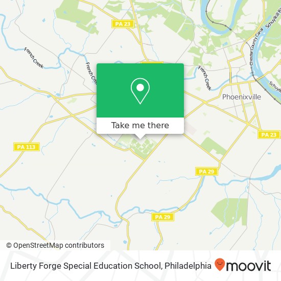 Liberty Forge Special Education School map
