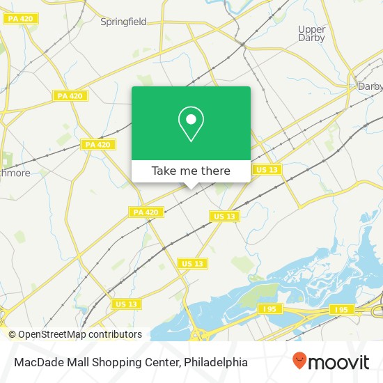 MacDade Mall Shopping Center map