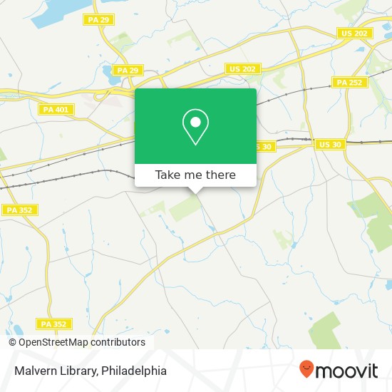 Mapa de Malvern Library