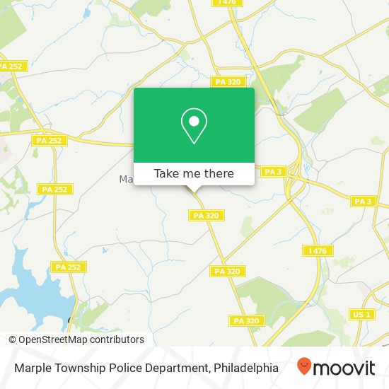 Mapa de Marple Township Police Department