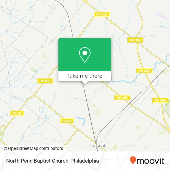 North Penn Baptist Church map