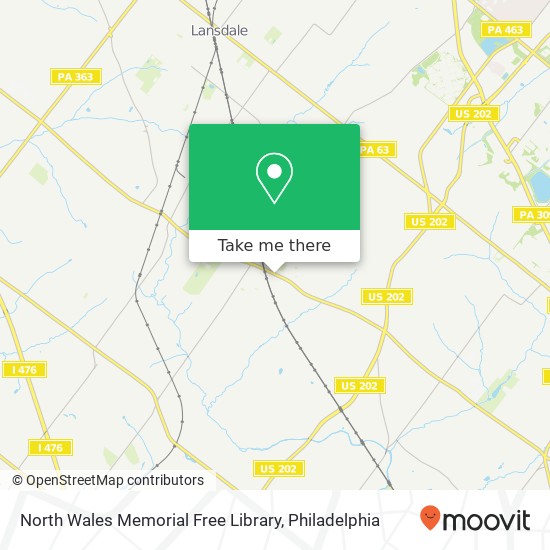 North Wales Memorial Free Library map