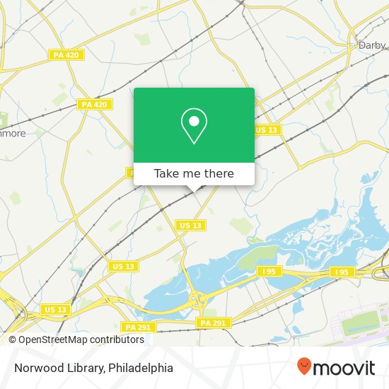 Norwood Library map