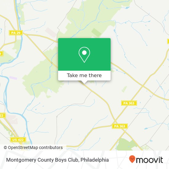 Montgomery County Boys Club map