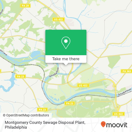 Montgomery County Sewage Disposal Plant map