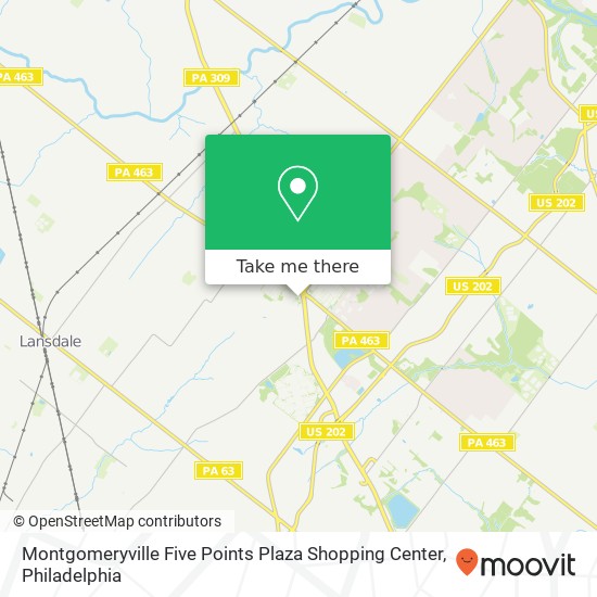 Montgomeryville Five Points Plaza Shopping Center map