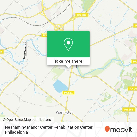 Neshaminy Manor Center Rehabilitation Center map