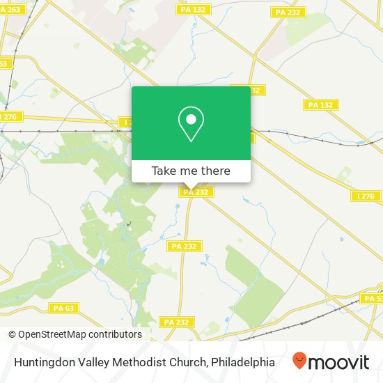 Huntingdon Valley Methodist Church map