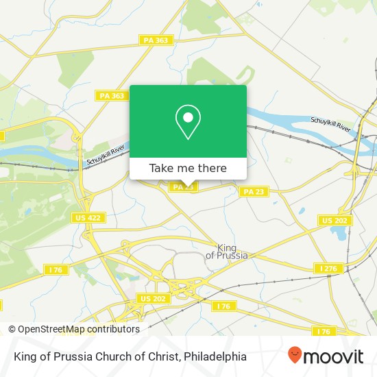 Mapa de King of Prussia Church of Christ