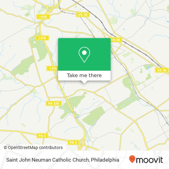 Saint John Neuman Catholic Church map