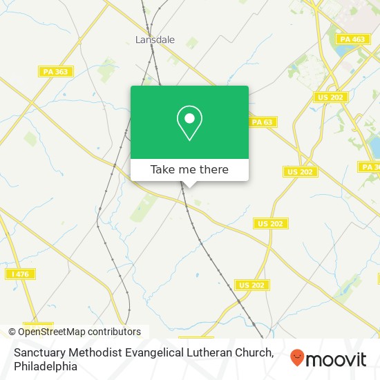 Mapa de Sanctuary Methodist Evangelical Lutheran Church