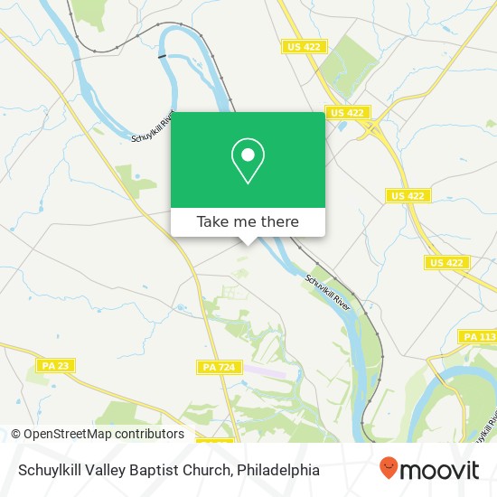 Schuylkill Valley Baptist Church map